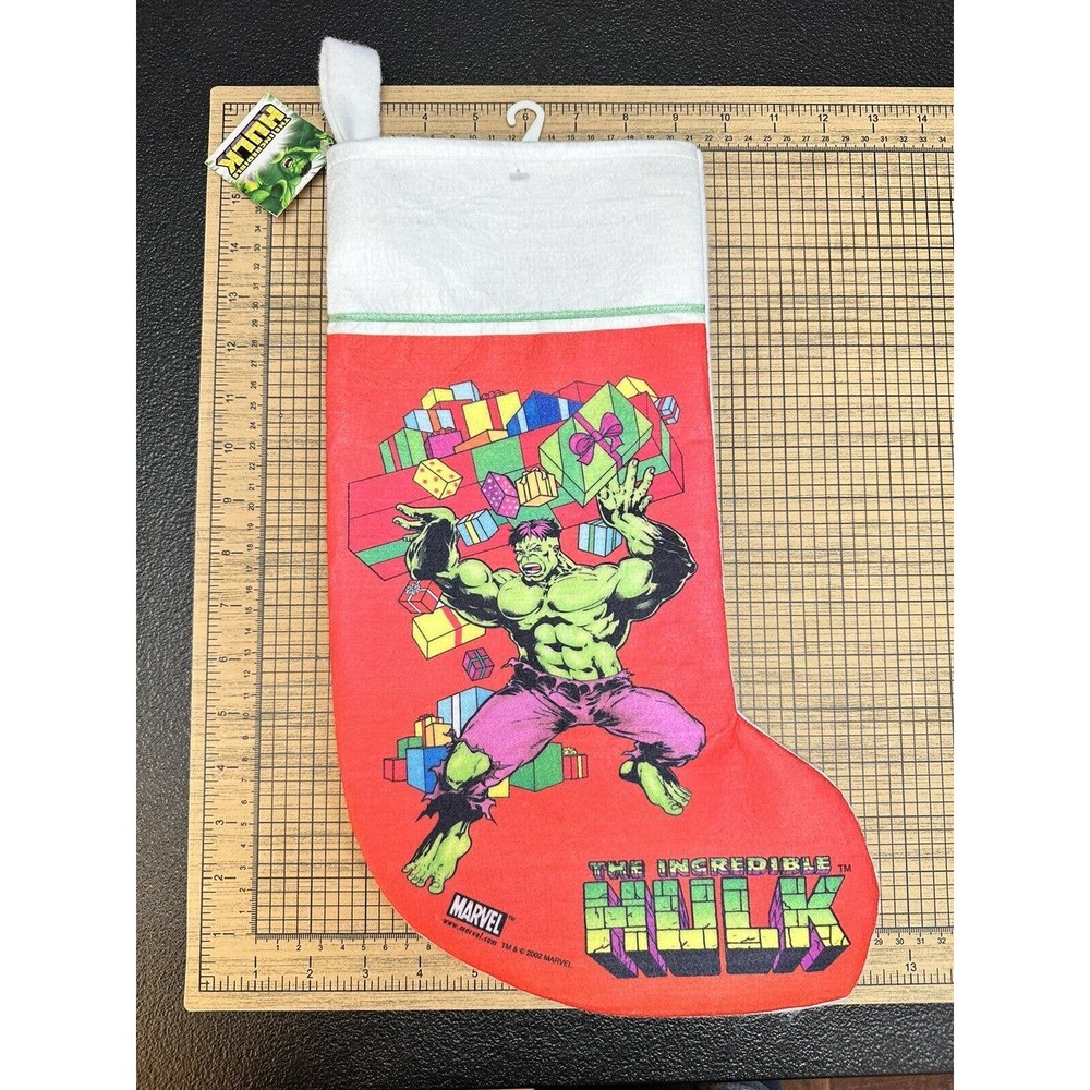 Christmas Stocking The Incredible HULK 2002 Marvel New W/ Tags Kurt Adler